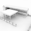 加油站-建筑-基础设施-VR/AR模型-3D城