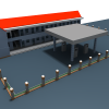 加油站-建筑-基础设施-VR/AR模型-3D城