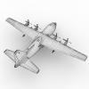 美国螺旋桨运输飞机-飞机-客机-VR/AR模型-3D城