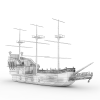 海盗船-船舶-客船-VR/AR模型-3D城