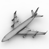波音747客机-飞机-客机-VR/AR模型-3D城