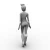 时尚黑色套装漂亮美女-角色人体-角色-VR/AR模型-3D城