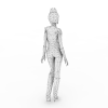 时尚黑色套装漂亮美女-角色人体-角色-VR/AR模型-3D城