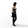 时尚黑色套装漂亮美女-角色人体-角色-VR/AR模型-3D城
