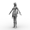美女-角色人体-角色-VR/AR模型-3D城