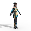 美女-角色人体-角色-VR/AR模型-3D城