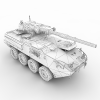 美军斯特赖克轮式突击炮-汽车-军事汽车-VR/AR模型-3D城