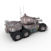 军用武装坦克-VR/AR模型-3D城