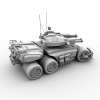 军用武装坦克-VR/AR模型-3D城