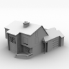 小木屋-建筑-住宅-VR/AR模型-3D城