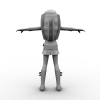 小女孩-角色人体-角色-VR/AR模型-3D城
