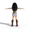 小女孩-角色人体-角色-VR/AR模型-3D城