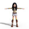 小女孩-角色人体-角色-VR/AR模型-3D城
