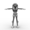 小女孩-角色人体-角色-VR/AR模型-3D城