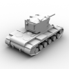 KV2坦克-汽车-军事汽车-VR/AR模型-3D城