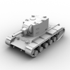 KV2坦克-汽车-军事汽车-VR/AR模型-3D城