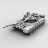 T-80坦克-汽车-军事汽车-VR/AR模型-3D城