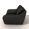 黑色单人沙发-家居-沙发-VR/AR模型-3D城