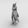 《天下2》性感女郎-角色人体-角色-VR/AR模型-3D城
