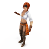 女海盗-角色人体-角色-VR/AR模型-3D城