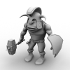 矮人战士-角色人体-角色-VR/AR模型-3D城