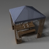 凉亭-建筑-基础设施-VR/AR模型-3D城