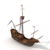 小帆船-船舶-客船-VR/AR模型-3D城