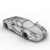 超级跑车法拉利-汽车-家用汽车-VR/AR模型-3D城