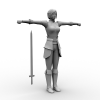 李静-角色人体-角色-VR/AR模型-3D城