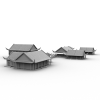 中国古建山庄-建筑-古建筑-VR/AR模型-3D城