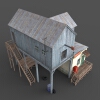 路边房子-建筑-住宅-VR/AR模型-3D城