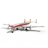 红色螺旋桨飞机-飞机-客机-VR/AR模型-3D城