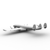 红色螺旋桨飞机-飞机-客机-VR/AR模型-3D城