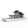 中国古建园林-建筑-古建筑-VR/AR模型-3D城