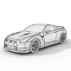 日产GTR R35-汽车-家用汽车-VR/AR模型-3D城