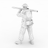 部队军人-角色人体-男人-VR/AR模型-3D城