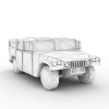 Hummer-汽车-军事汽车-VR/AR模型-3D城
