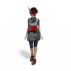 街舞区MM-角色人体-女人-VR/AR模型-3D城