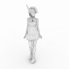 街舞区MM-角色人体-女人-VR/AR模型-3D城