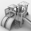 滑滑梯-建筑-基础设施-VR/AR模型-3D城