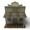 老旧的西式银行-建筑-古建筑-VR/AR模型-3D城
