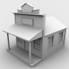 老旧的西式银行-建筑-古建筑-VR/AR模型-3D城