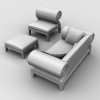 沙发组合-家居-桌椅-VR/AR模型-3D城