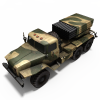 BM-21 GRAD装甲车-汽车-军事汽车-VR/AR模型-3D城