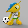 巴西世界杯吉祥物犰狳-角色人体-角色-VR/AR模型-3D城