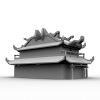 轩辕传奇建筑-建筑-科幻-VR/AR模型-3D城