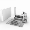 欧式沙发茶几组合家具-建筑-客厅-VR/AR模型-3D城