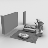 欧式沙发茶几组合家具-建筑-客厅-VR/AR模型-3D城