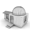 天文观测站-建筑-基础设施-VR/AR模型-3D城