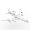 E-3 Sentry军用机-飞机-军事飞机-VR/AR模型-3D城